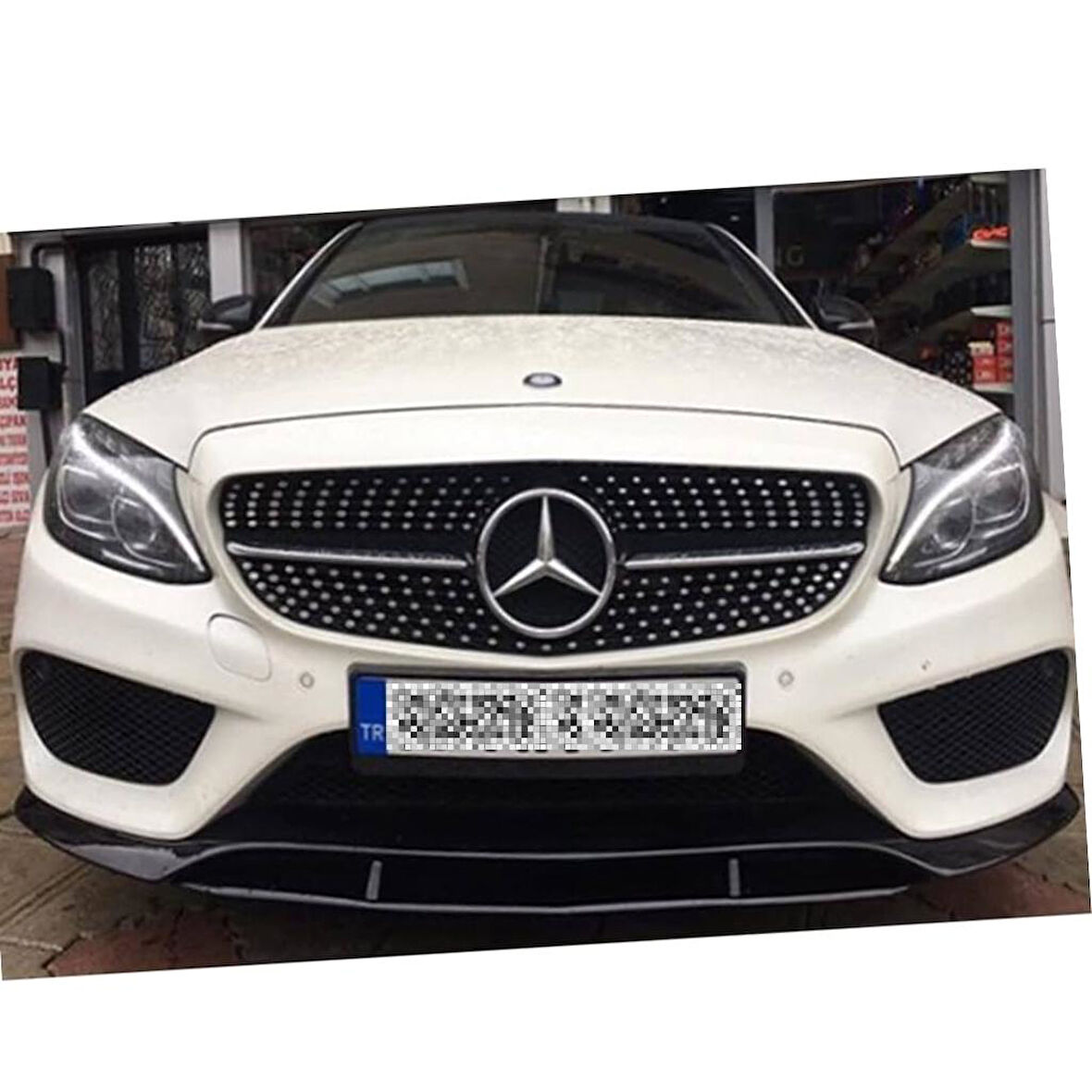 W205 C180 Ön Ek 2 Parça Ön Ek (Plastik)(Boyasız)