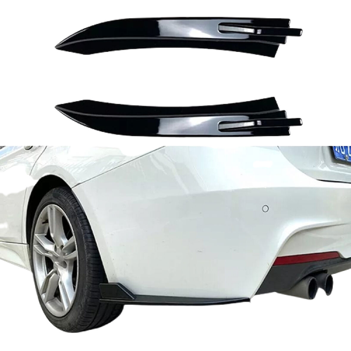 Bmw F30 M Tech (2012 - 2018) Arka Tampon - Flap PS Model (Plastik)(Boyasız)