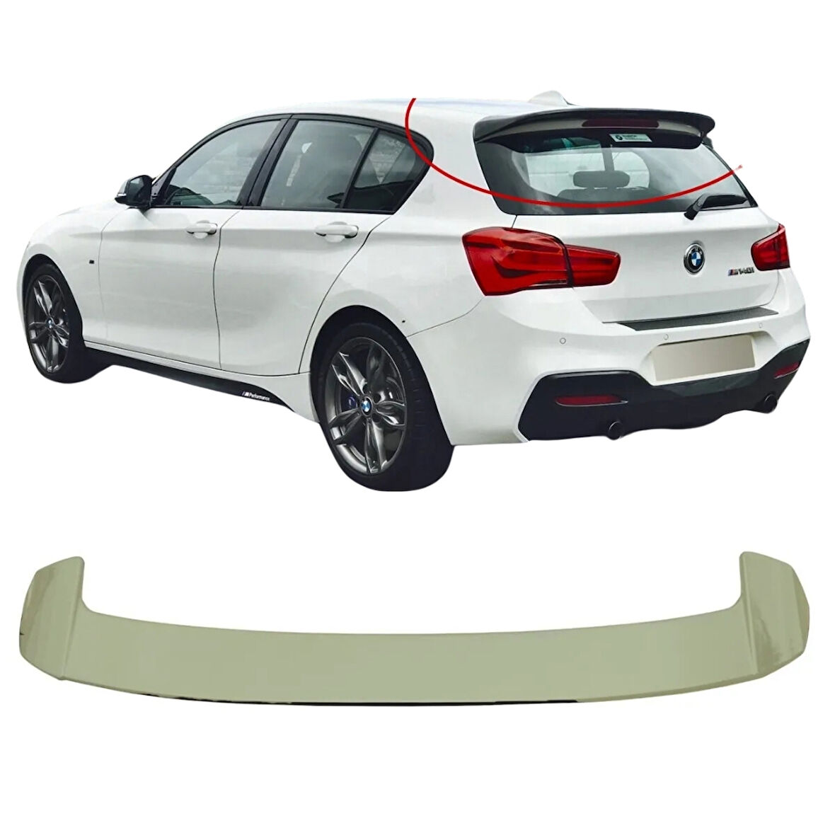 Bmw 1 Serisi F20 M Performance Spoiler (Plastik)(Boyasız)