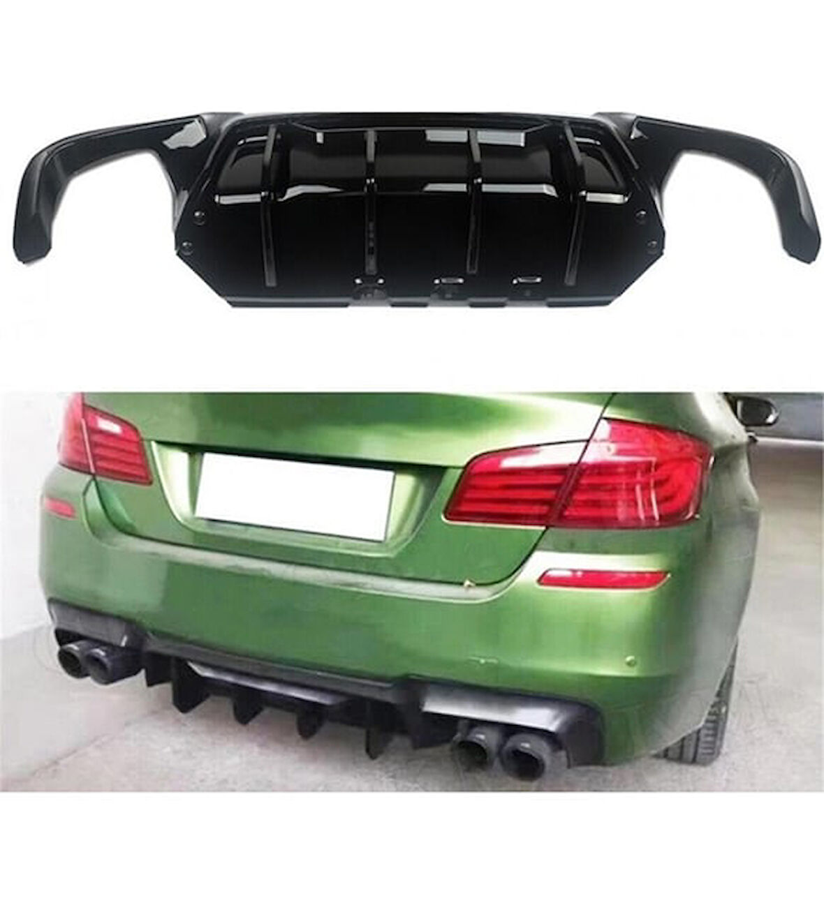 Bmw F10 M Tech (2010-2017) M5 Competition Arka Tampon - Difüzör (Plastik)(Boyasız)