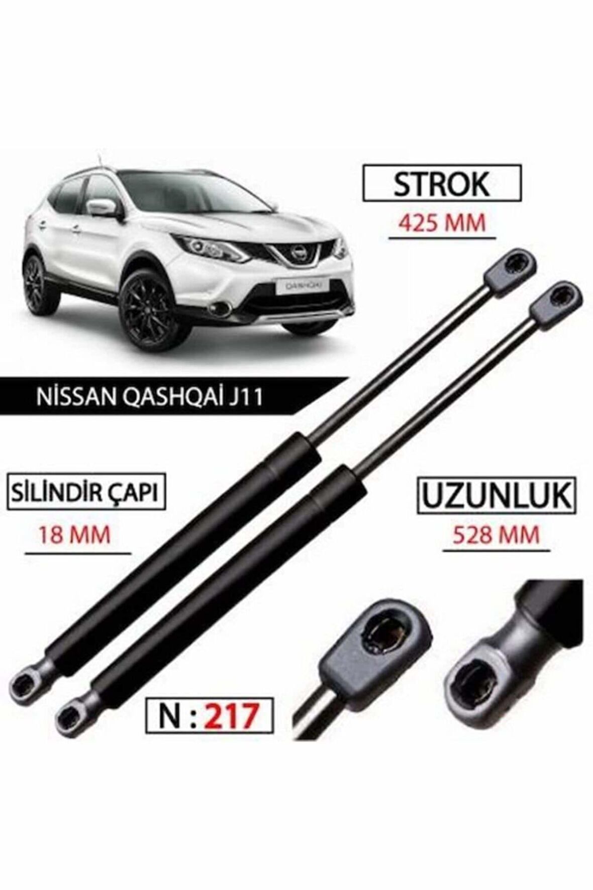 Nissan Qashqai Bagaj Amortisör Sağ Sol Takım 904504ea1a