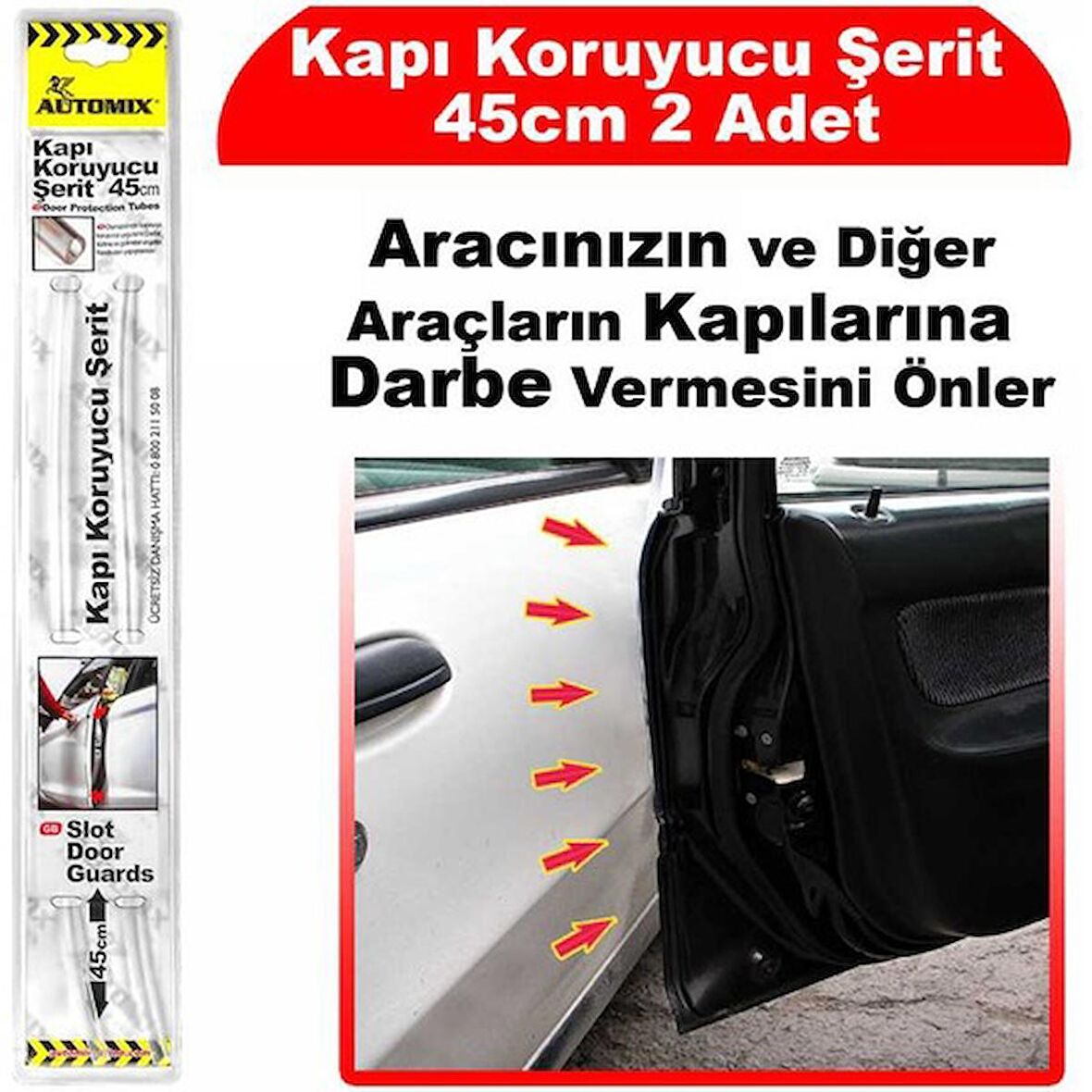 Automix Kapı Koruyucu Şerit Şeffaf 45 cm