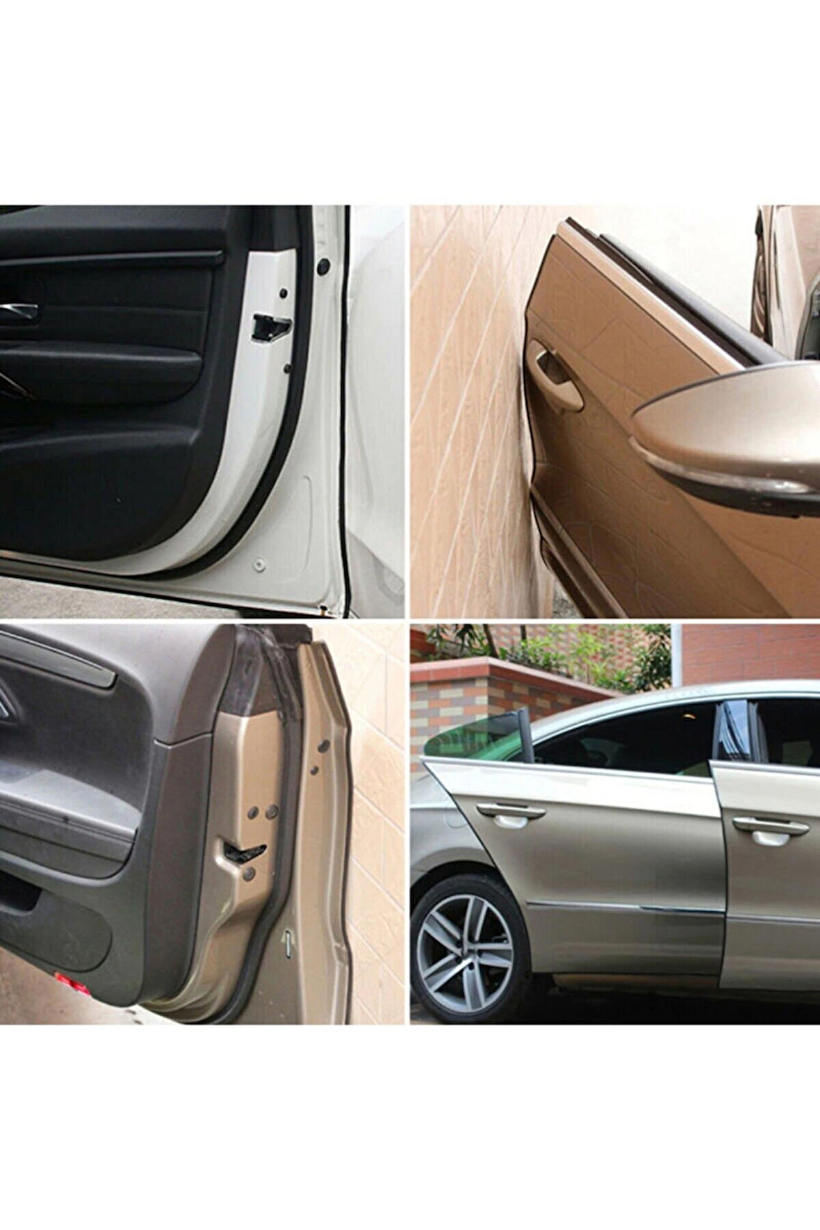 Oto Kapı Fitili Çizilmelere Karşı Koruyan Araç Kapı Koruyucu Fitil Siyah 5 Metre