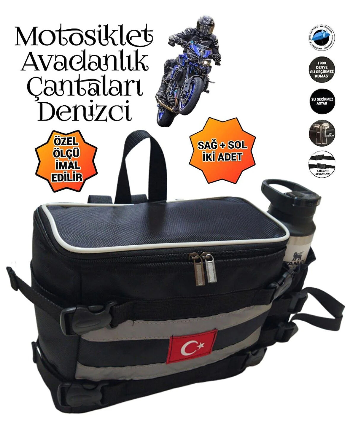 MOTOSİKLET KORUMA DEMİRİ ÇANTALARI DENİZCİ