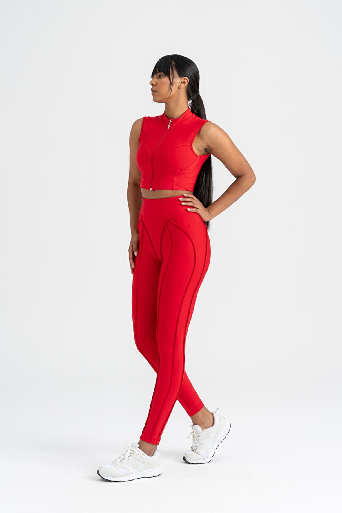 Dar Kesim Sculpt Line Dalgıç Kumaş Spor Tayt