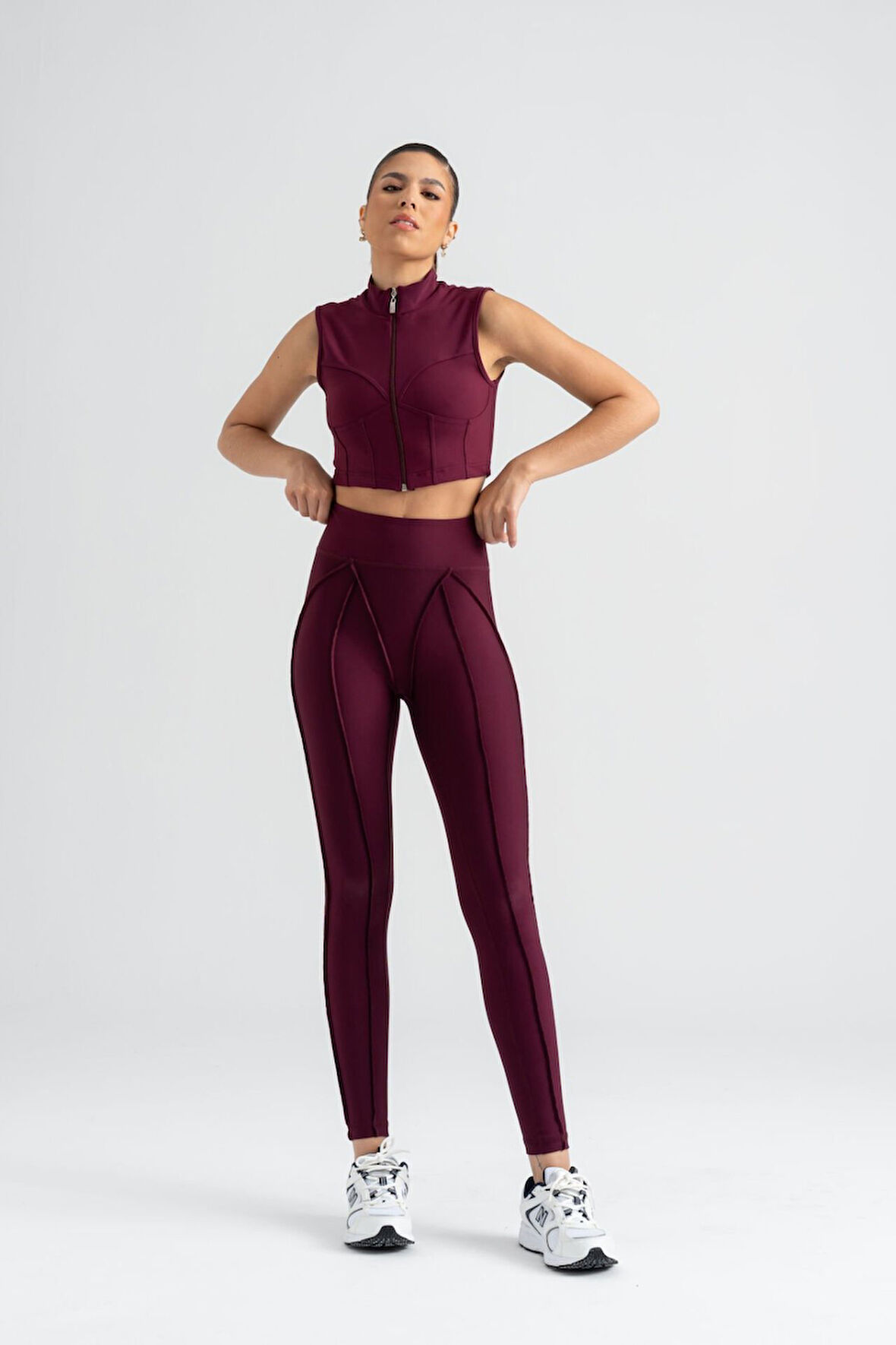 Dar Kesim Sculpt Line Dalgıç Kumaş Spor Tayt