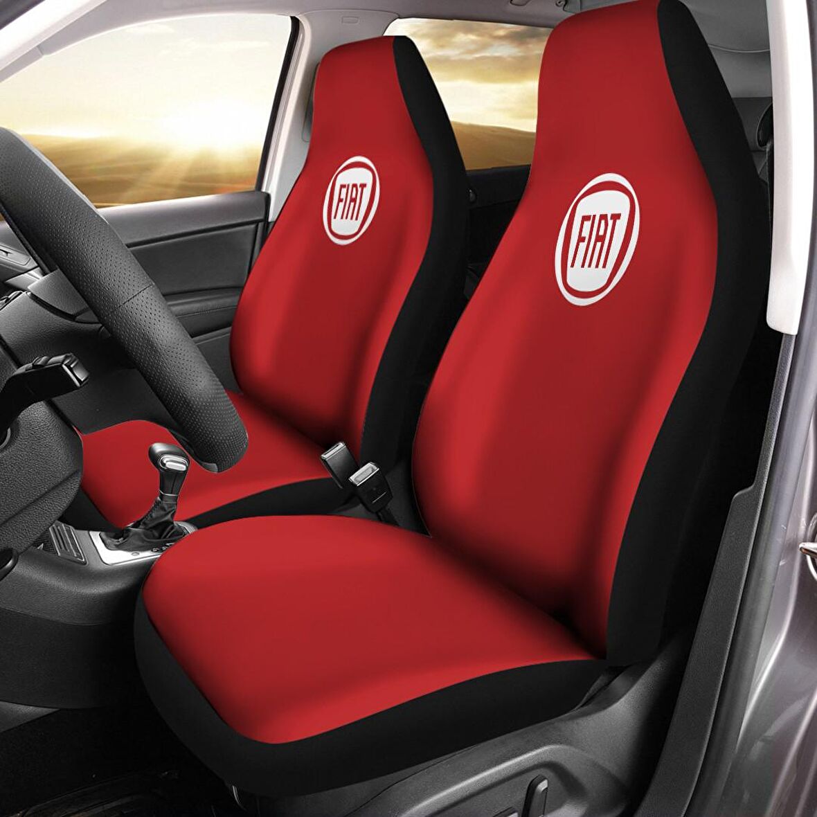 Fiat Doblo Araca Özel Oto Koltuk Kılıfı PRO - Kırmızı ( Yeni Tasarım - Yeni Fit Kalıp )