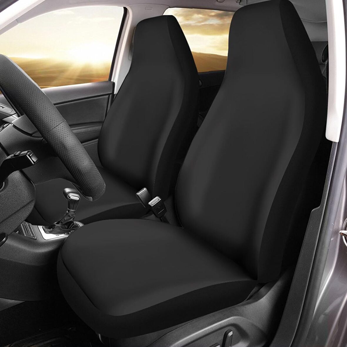 Citroen C3   Araca Özel Oto Koltuk Kılıfı PRO - Baskısız - Siyah ( Yeni Tasarım - Yeni Fit Kalıp )
