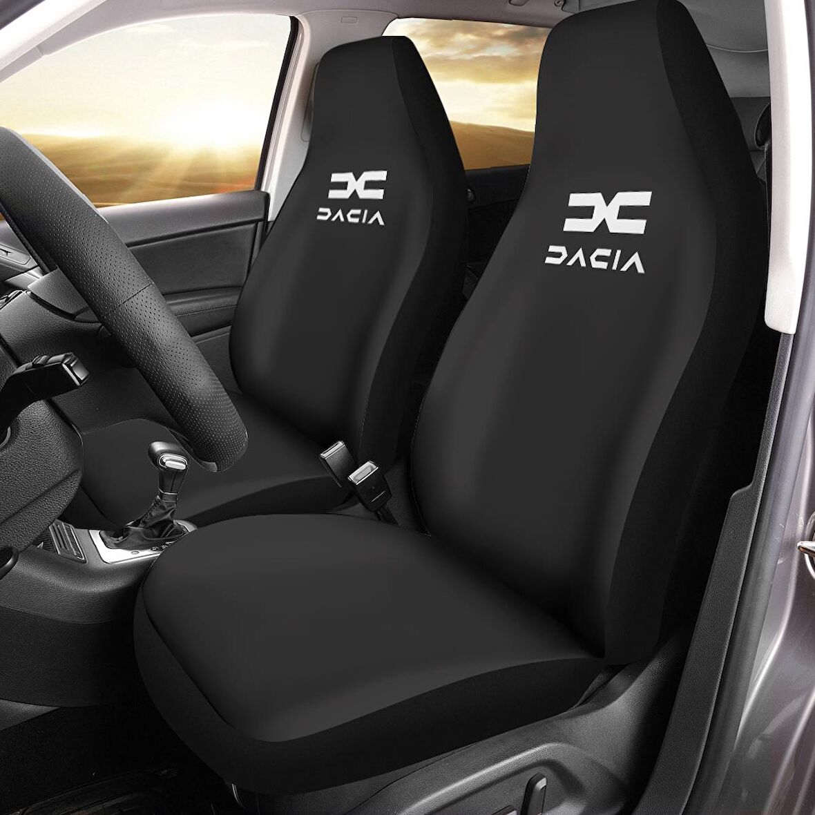 Dacia Dokker  Araca Özel Oto Koltuk Kılıfı PRO - Siyah Yeni Logolu ( Yeni Tasarım - Yeni Fit Kalıp )