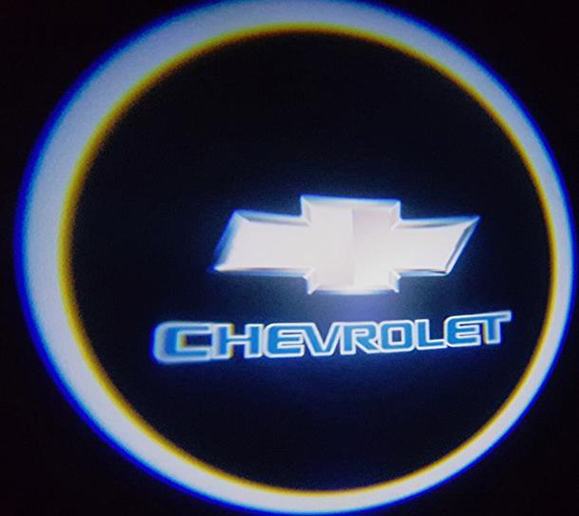 Chevrolet Araçlar İçin Pilli Yapıştırmalı Mesafe Sensörlü Kapı Altı Led Logo