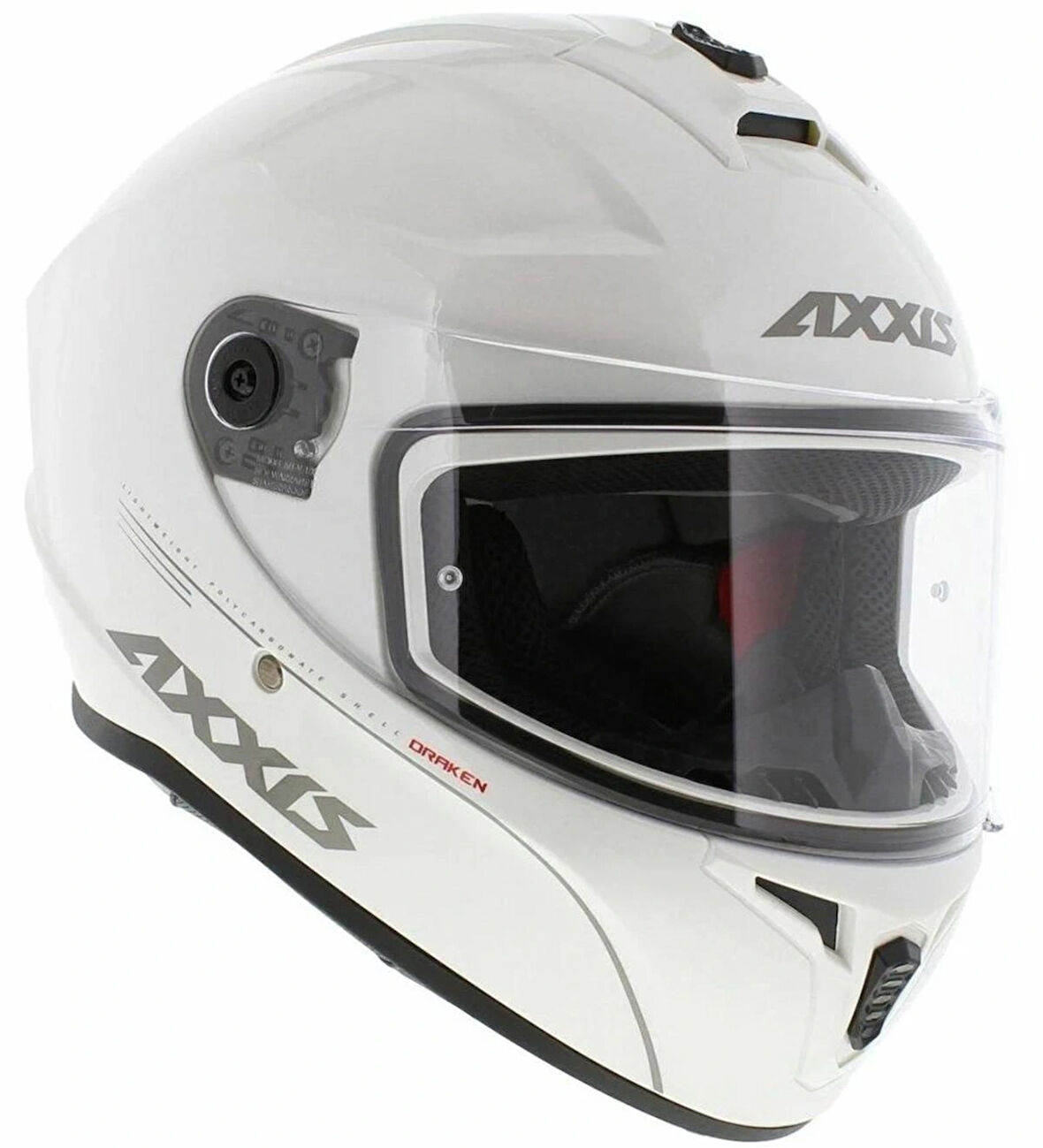 AXXIS DRAKEN S V.2 GLOS WHITE *SİYAH VİZÖR İLE BİRLİKTE*