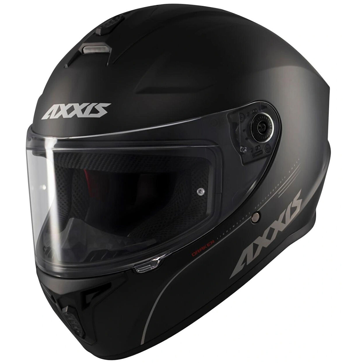 AXXIS DRAKEN S V.2 SOLID MATT BLACK *SİYAH VİZÖR İLE BİRLİKTE*
