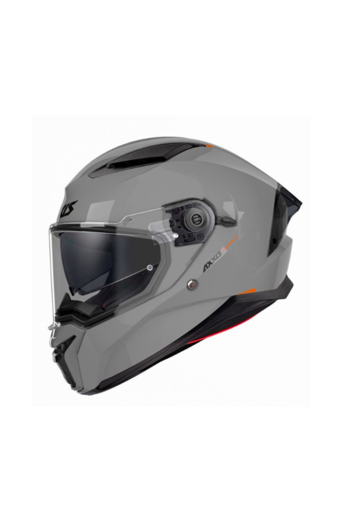 AXXIS Panther SV Solid A12 Gloss Gray Güneş Vizörlü Full Face Motosiklet Kaskı