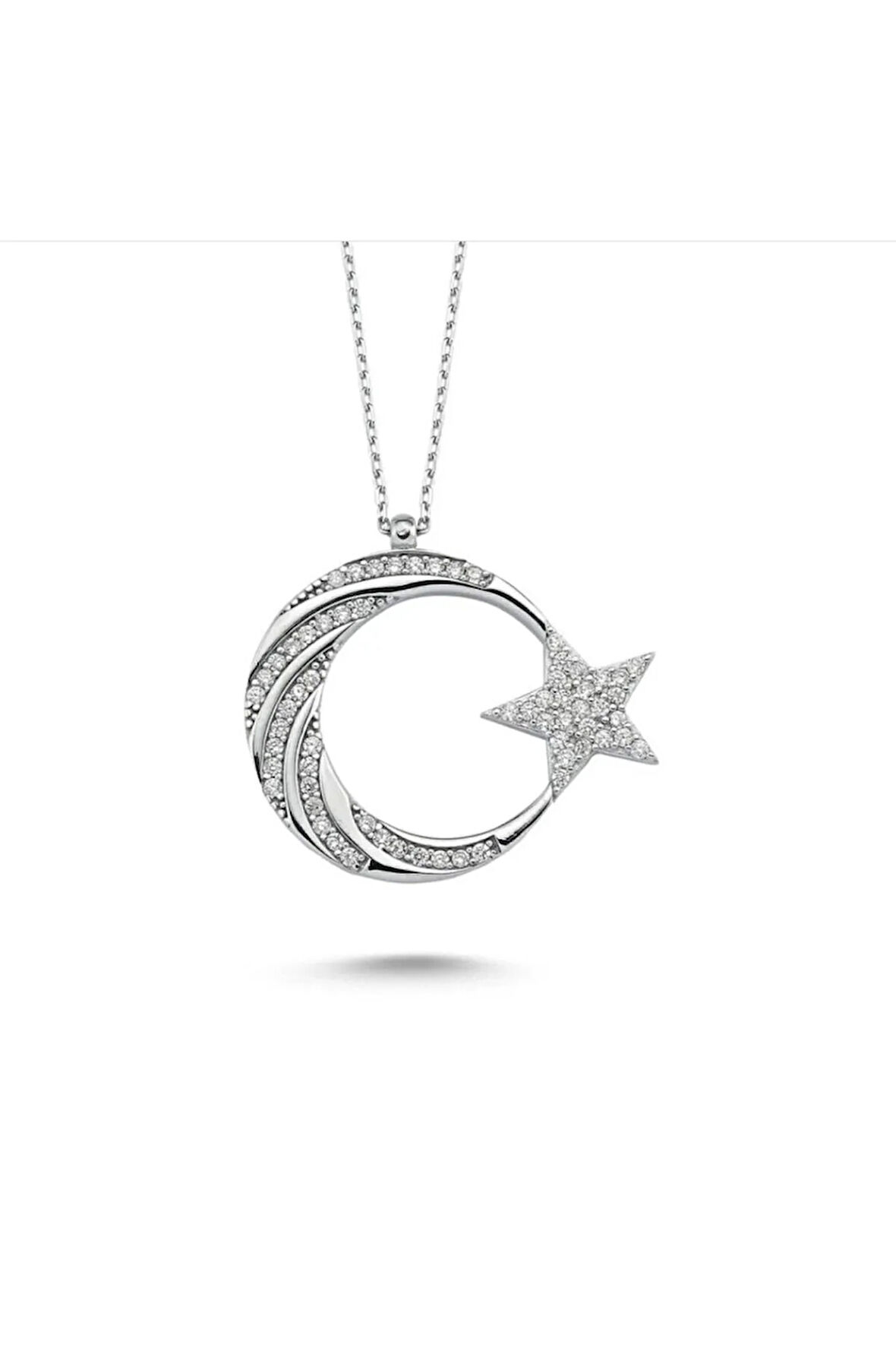 Modahilye 925 Ayar Gümüş Ayyıldız Kolye