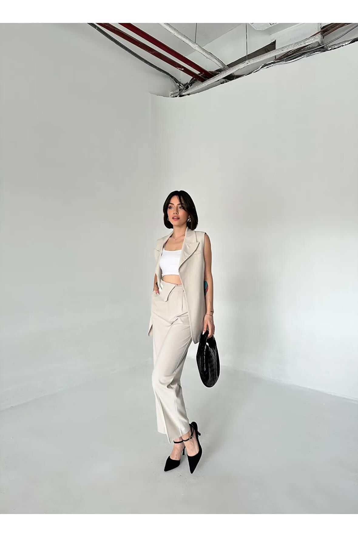 Asimetrik Bel Pantolon