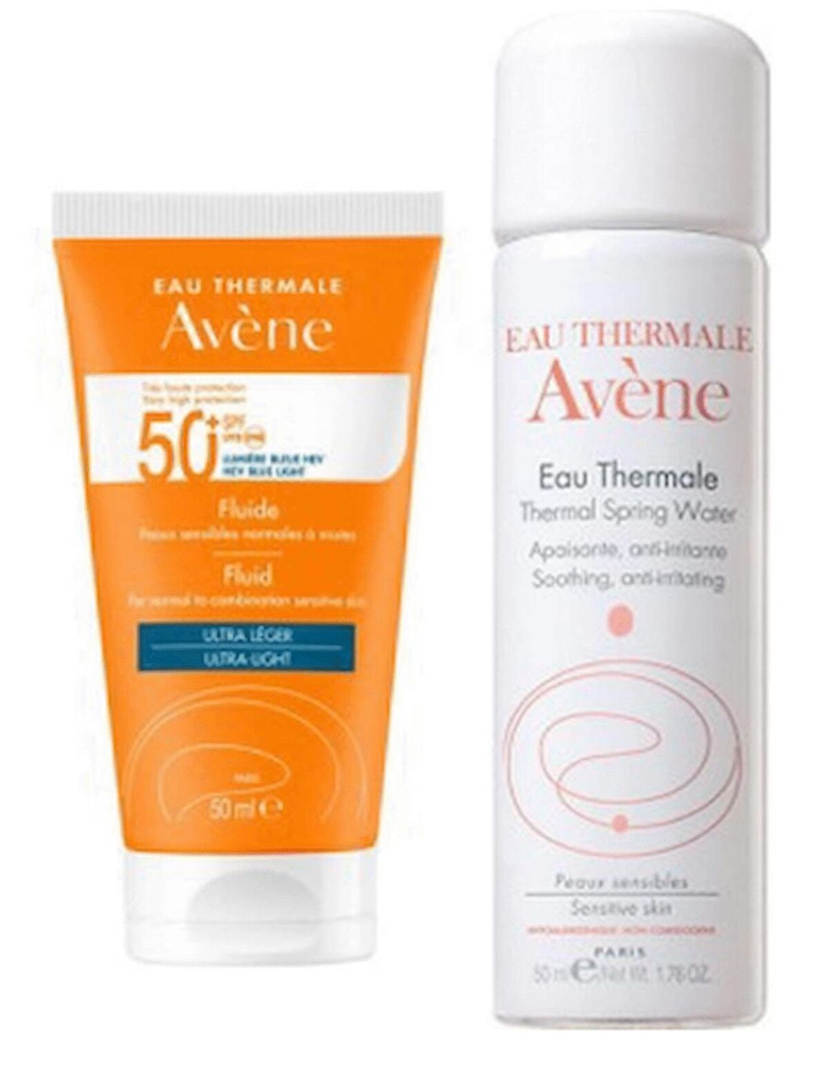Avene Set 4 - Avene Solaire Spf50+ Fluid Ultra Light 50 Ml - Termal Su 50 Ml