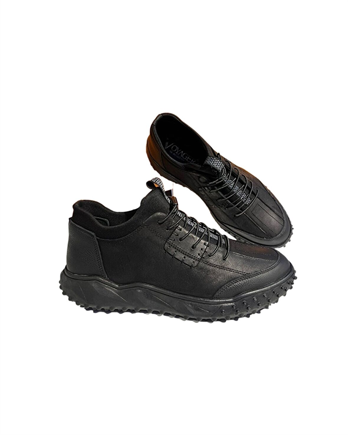 Voyager 6012 Mr Erkek Siyah Hakiki Deri Kışlık Casual Ayakkabı