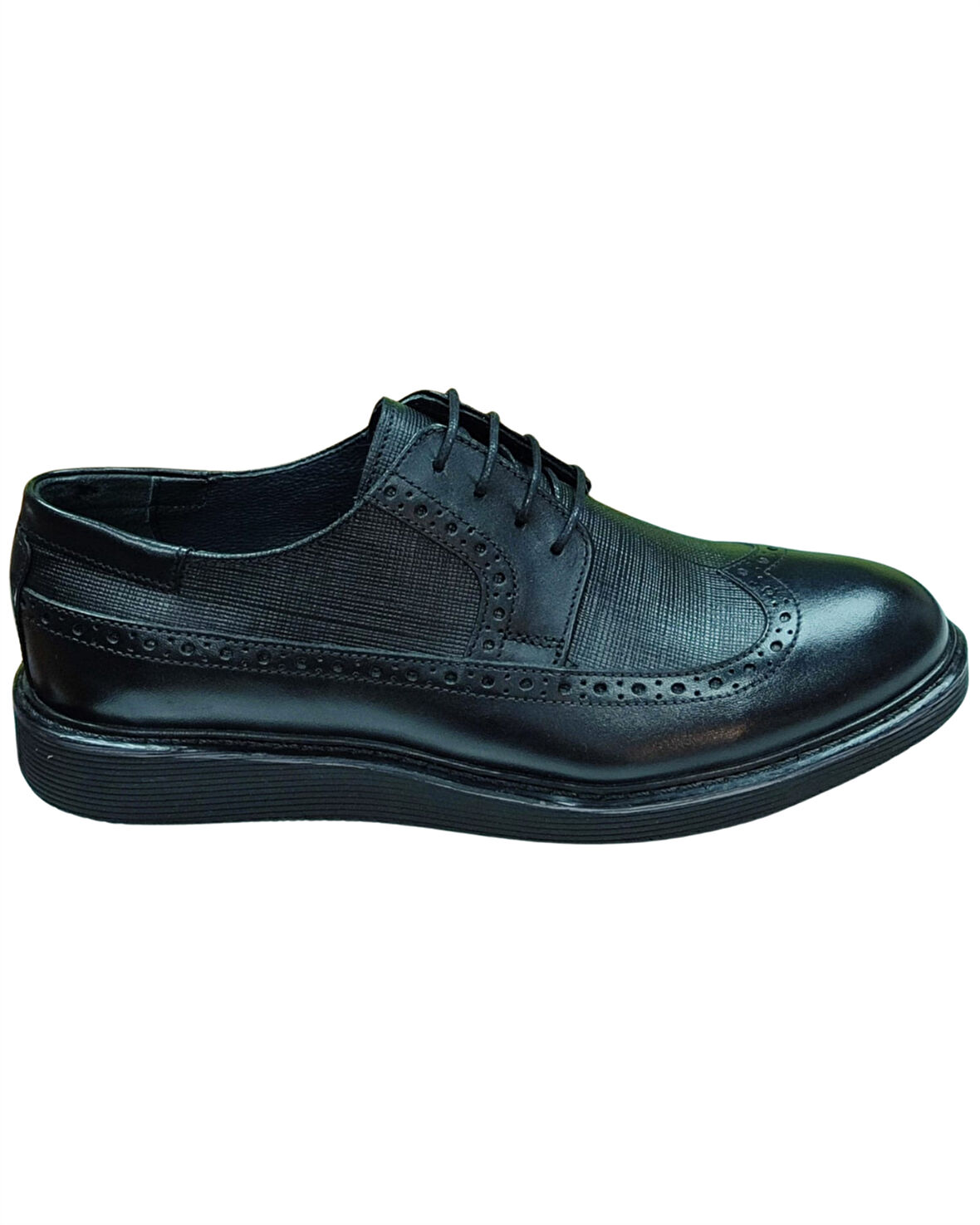 Nevzat Öge 01008-Eva Erkek Siyah (40-44) Deri Klasik Ayakkabı