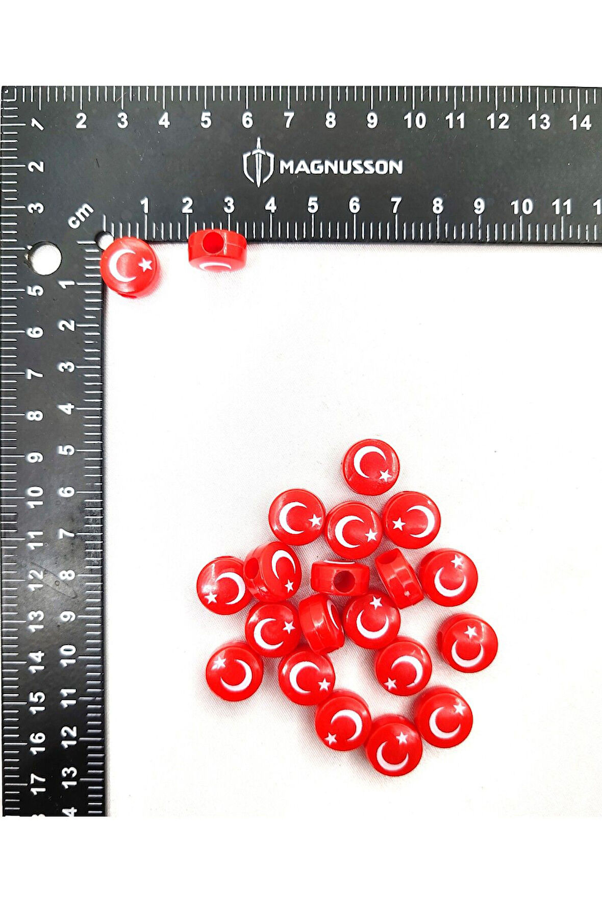 AYYILDIZ VE ATATÜRK TEMALI AKRİLİK BONCUK (10 ADET)