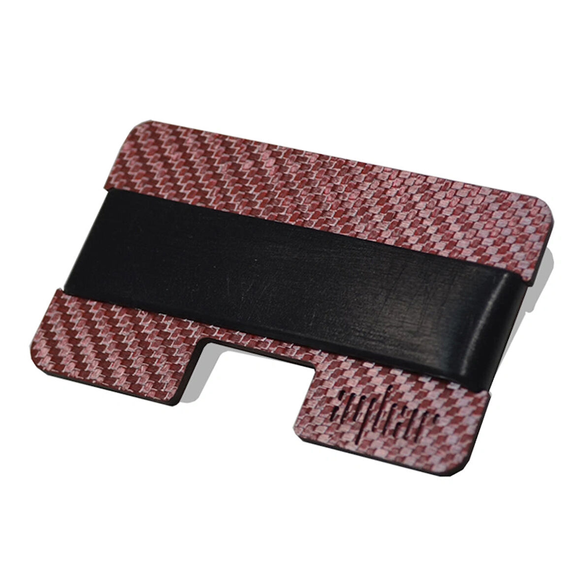 Karbonfiber Minimalist Kartlık Kırmızı