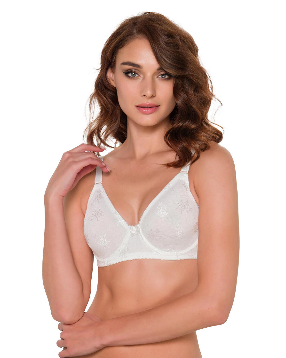 Balenli Dantel Toparlayıcı Sütyen Minimizer Krem