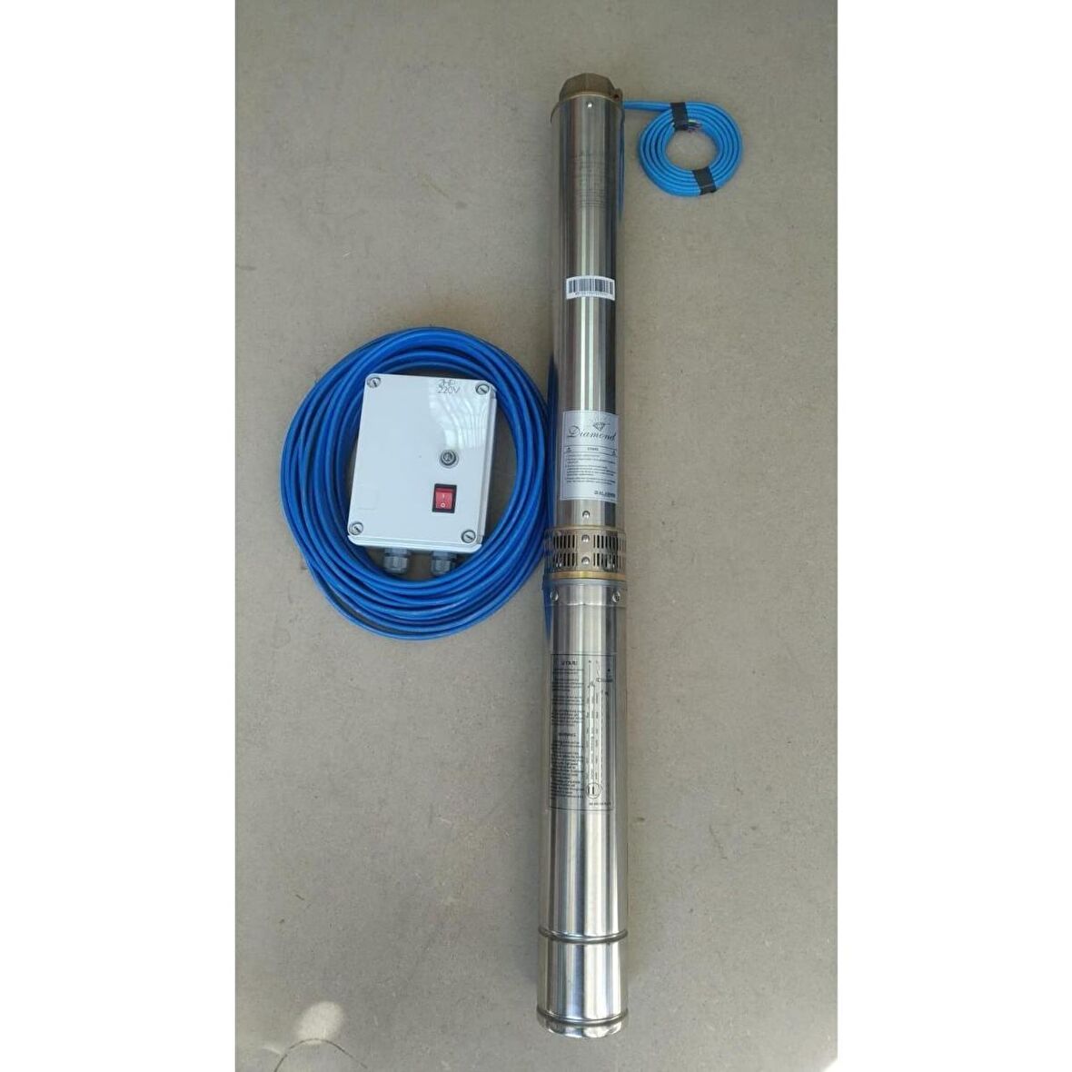 4SDM6/11 1,5HP ALARKO MONOFAZE 15 MT KABLOLU VE PANOLU TAKIM DALGIÇ POMPA