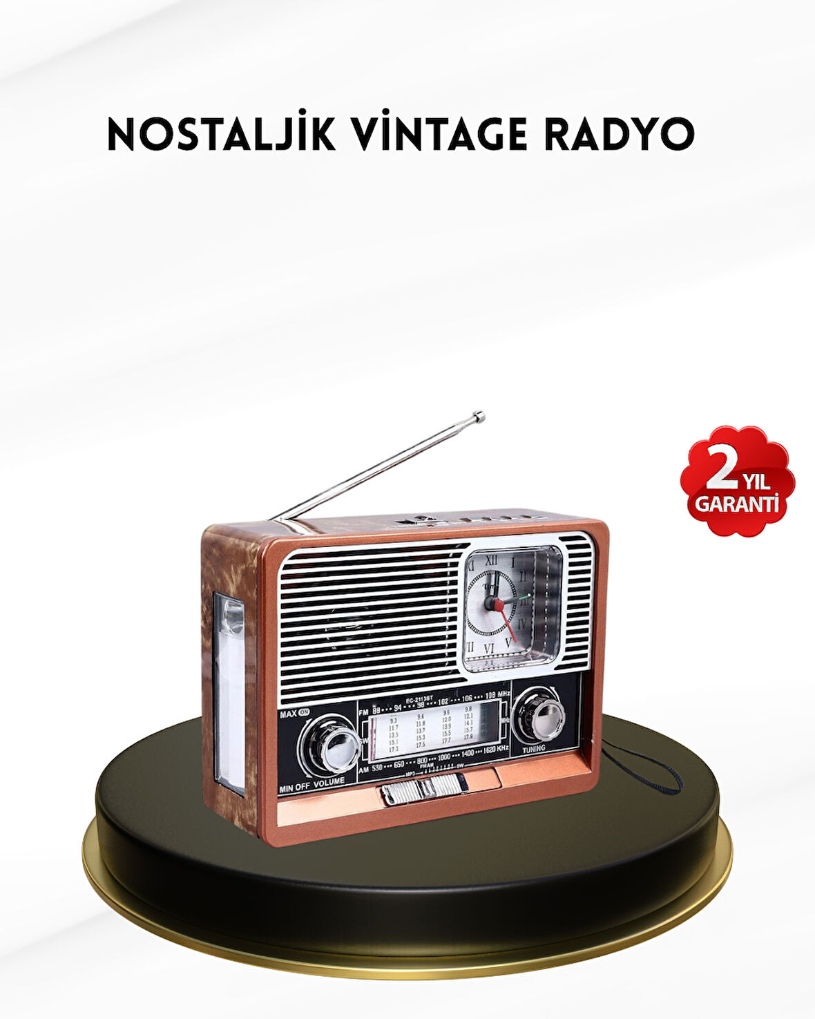 Nostaljik Radyo – Şık Dekoratif Tasarım ve Güvenli 2 Yıl Garanti