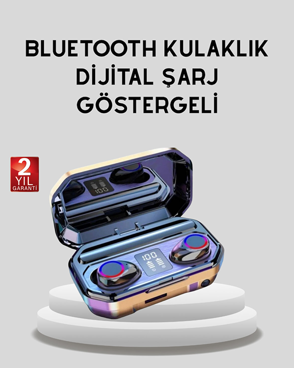 Bluetooth Kablosuz Kulaklık 4 Saat Kullanım Şarj Kutulu Düşük Enerji Tüketimli