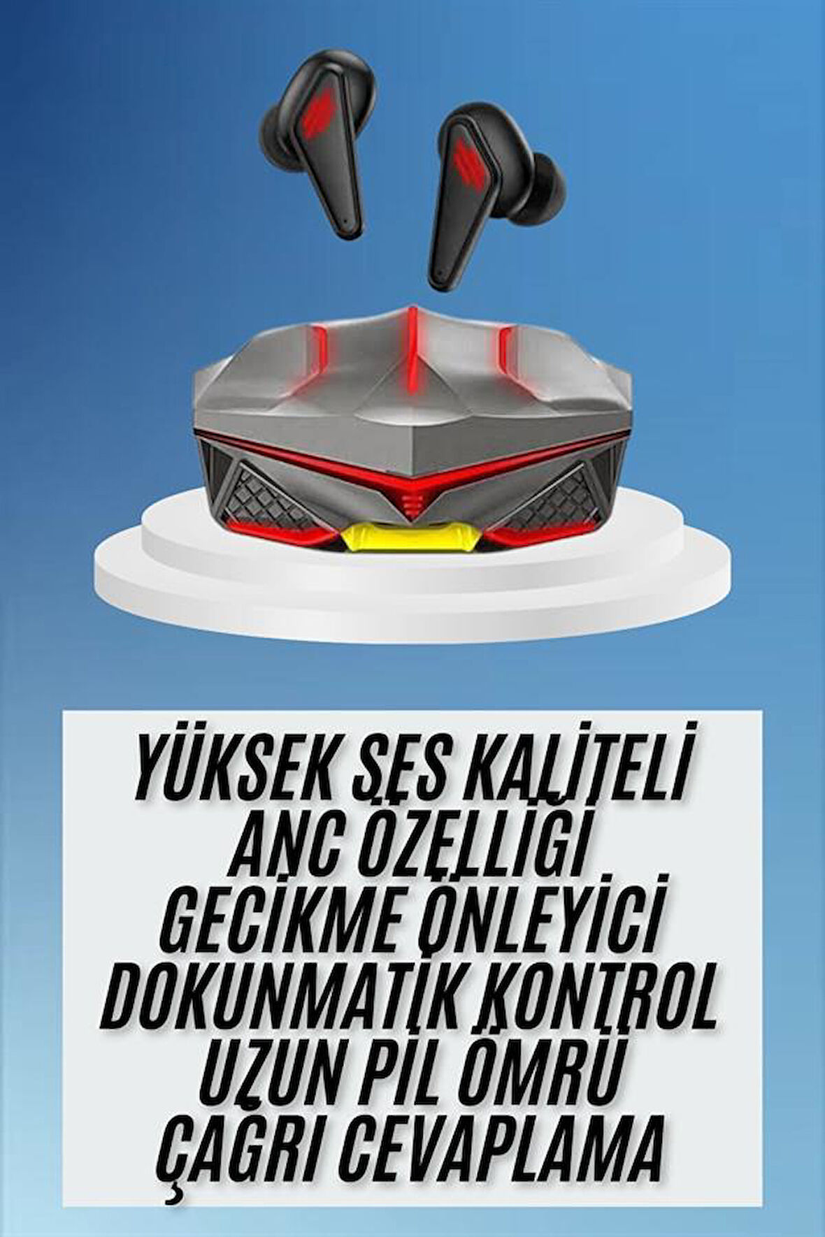 Dokunmatik Kontrol Tws Işıklı Kulakiçi Bluetooth Kulaklık Kablosuz  Kulaklığı
