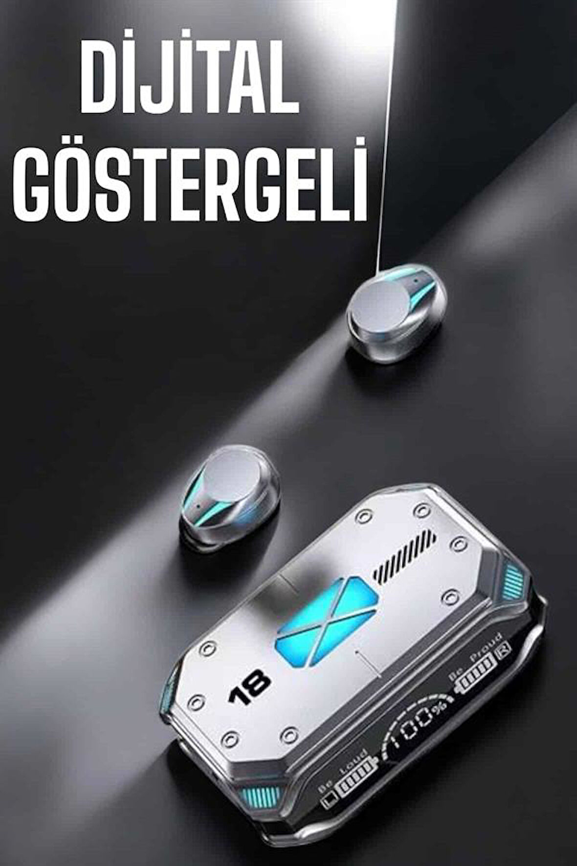 Kablosuz Powerbankli  Kulaklığı Gürültü Önleyici