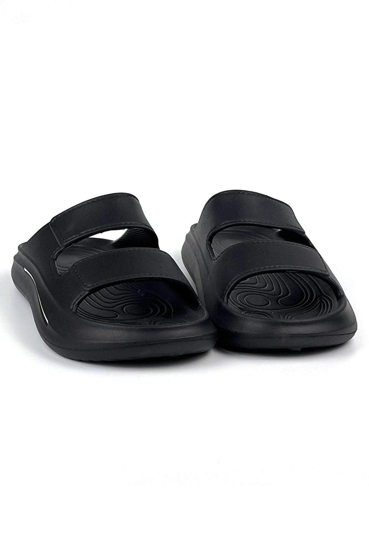 Erkek Siyah Rahat Kaymaz Taban Hafif Günlük Plaj Terlik