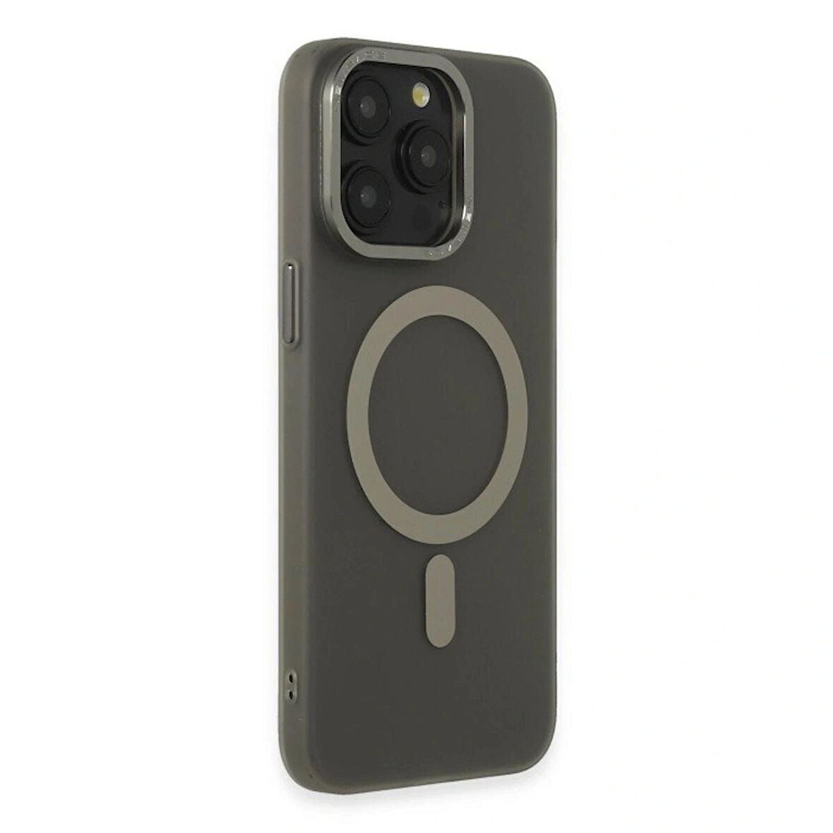 iPhone 15 Pro Max Kılıf Lodos Magneticsafe Mat Kapak - Titan Gri
