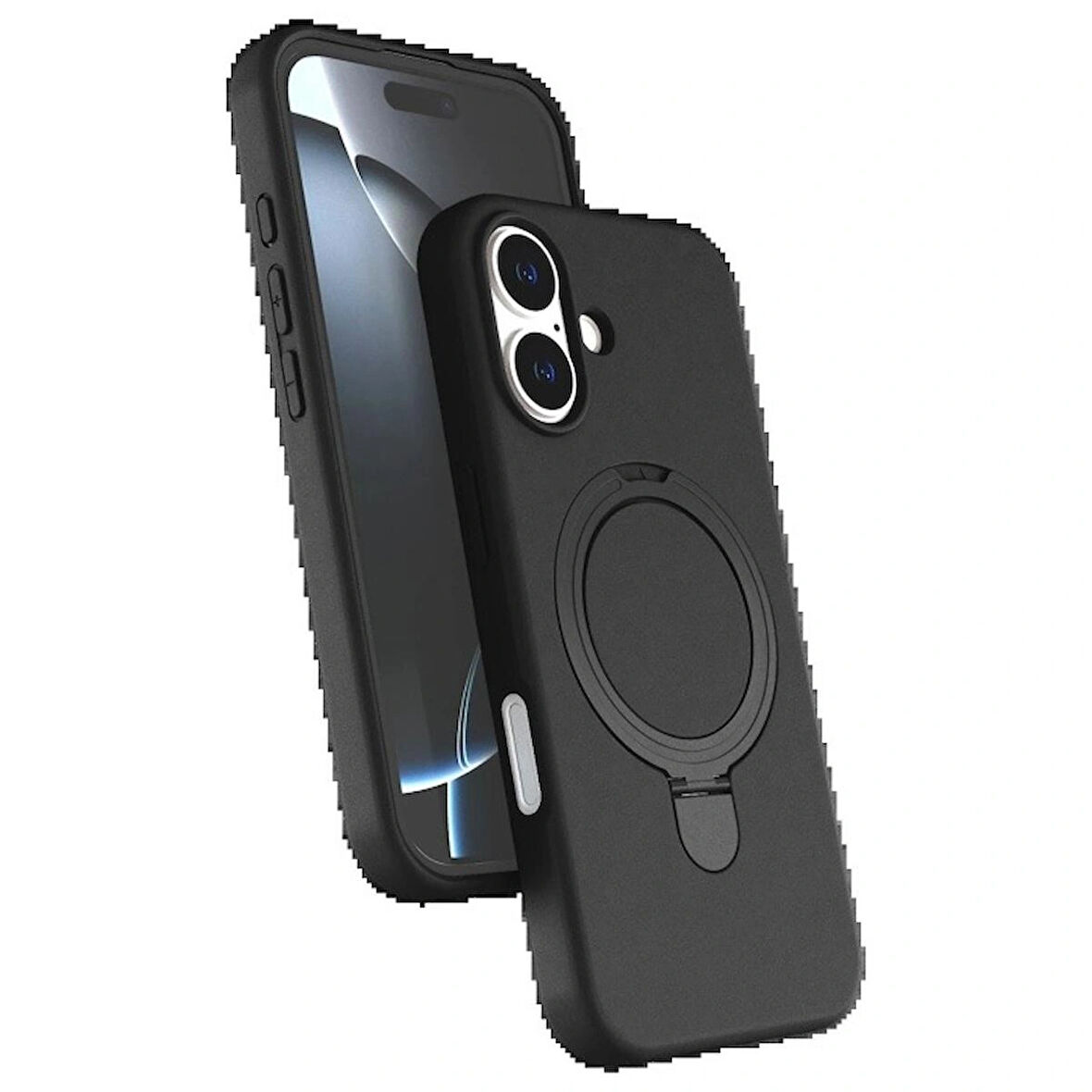 Apple iPhone 16 Plus Regal Magsafe Standlı Kapak - Siyah