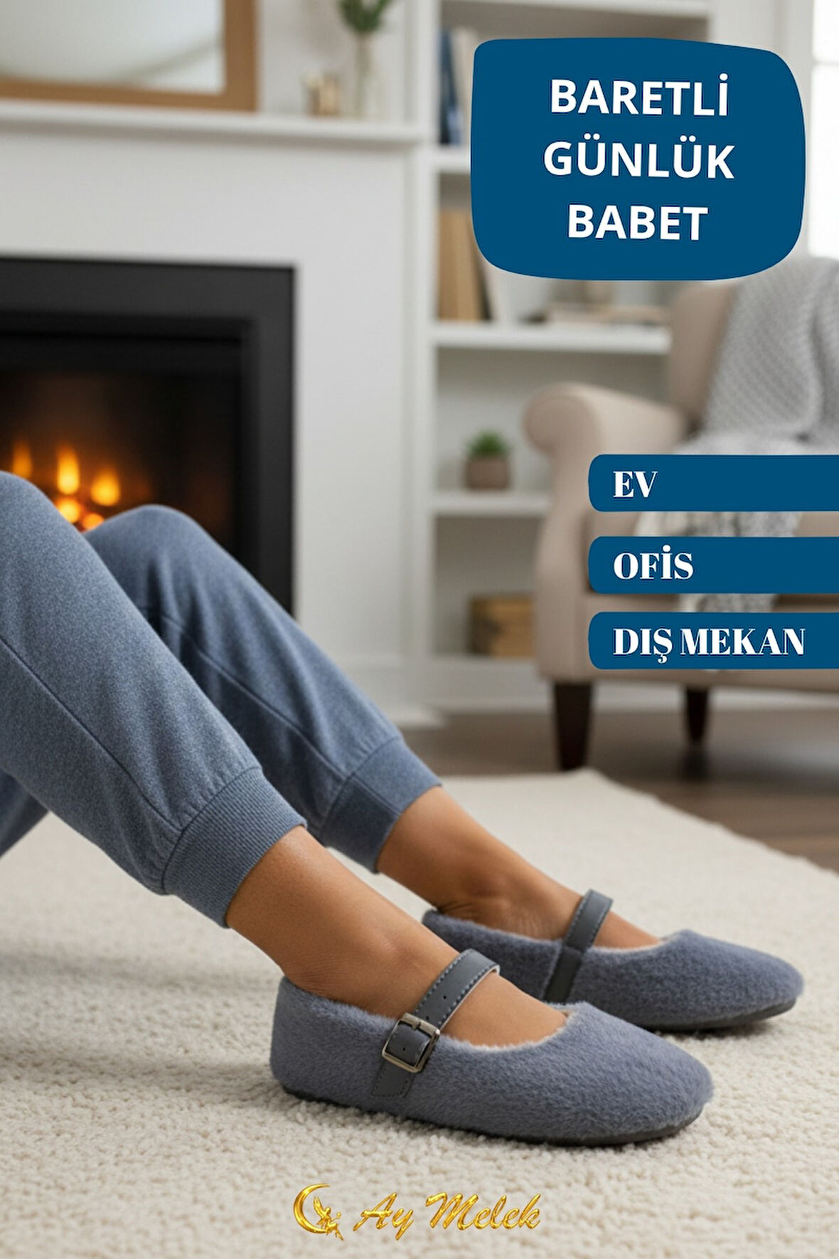 Kadın Babet Ev Ayakkabısı Ofis İş Günlük Şık Rahat Ayakkabı