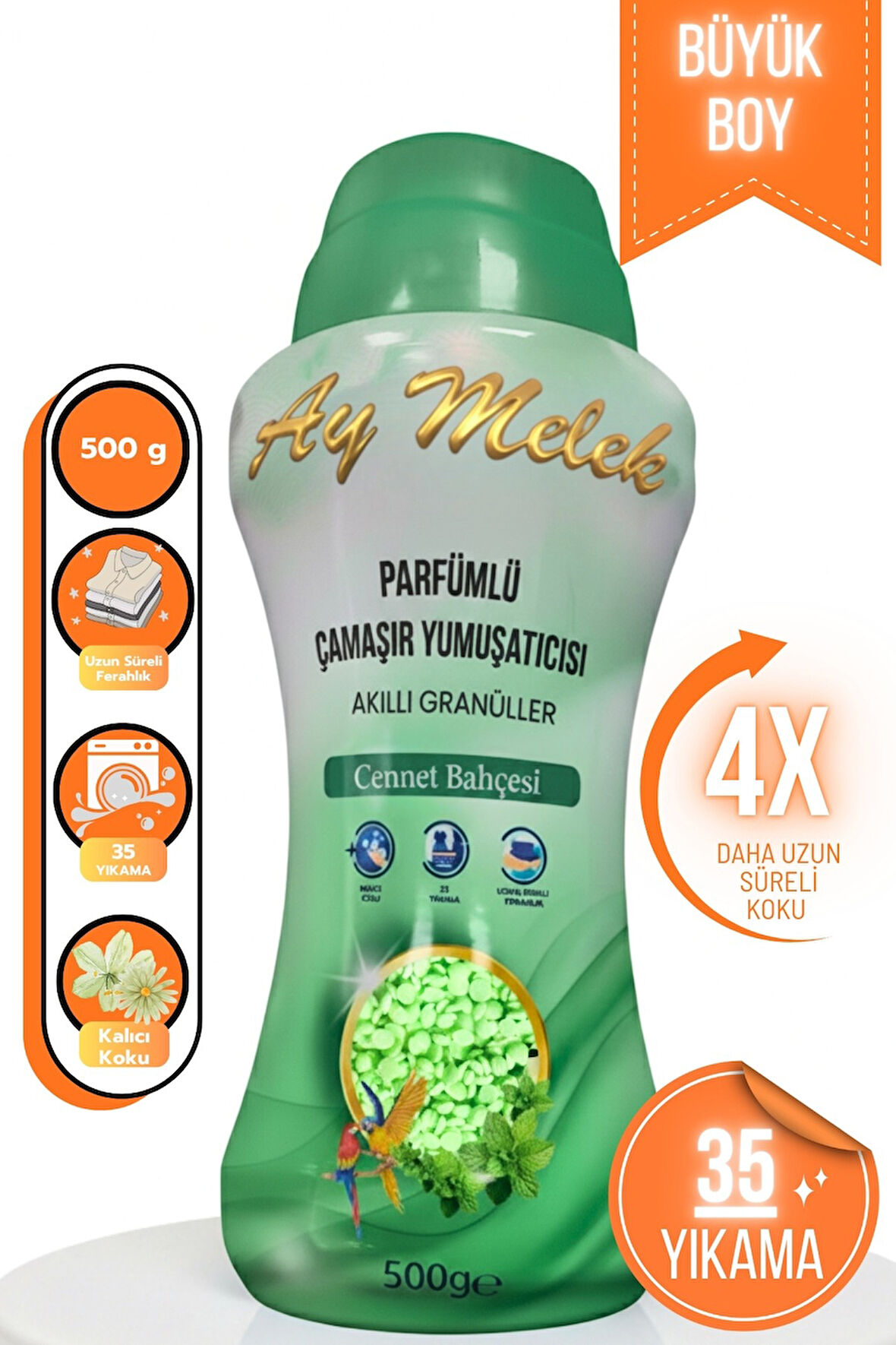 Çamaşır Parfümü 500gr Granül Parçacıklı Çamaşır Yumuşatıcısı (Cennet Bahçesi)