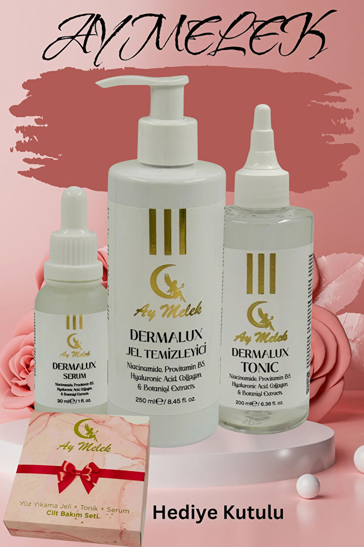 3'lü Cilt Bakım Seti Aydınlatıcı Ve Yaşlanma Lekeleri Karşıtı (HEDİYE KUTULU)