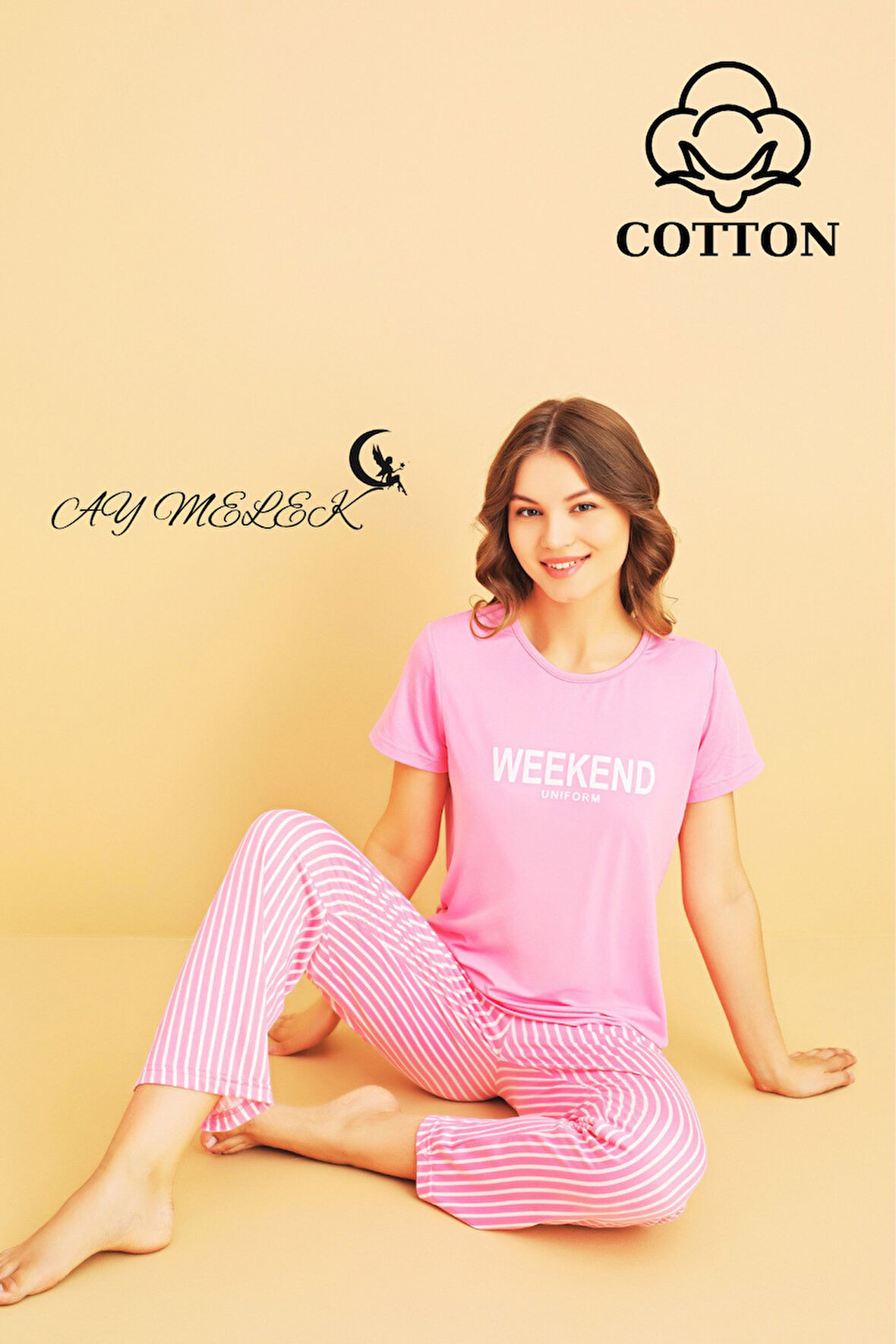 Kadın Pijama Takımı Pamuklu Lüx Pijama Seti