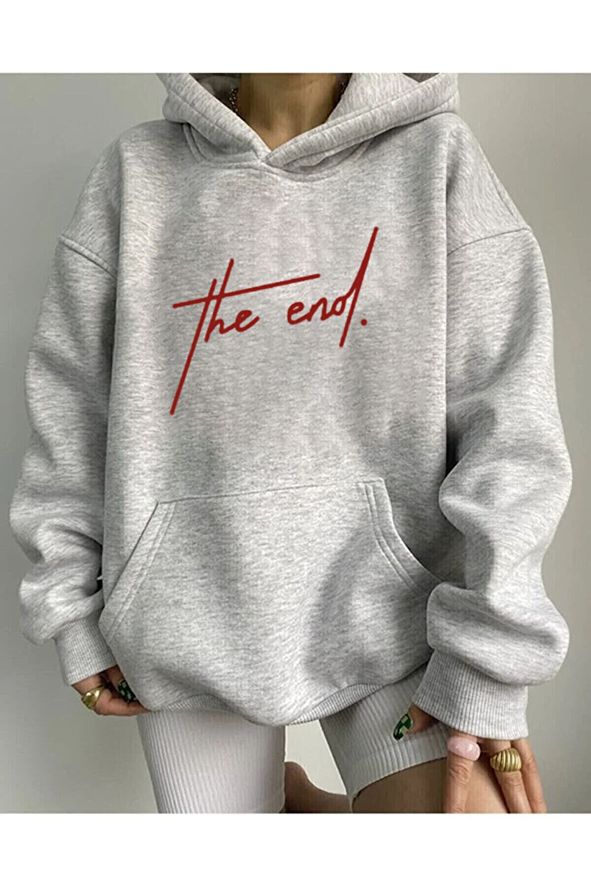 LUNAVISITA unisex Sweatshirt Baskılı Kapşonlu