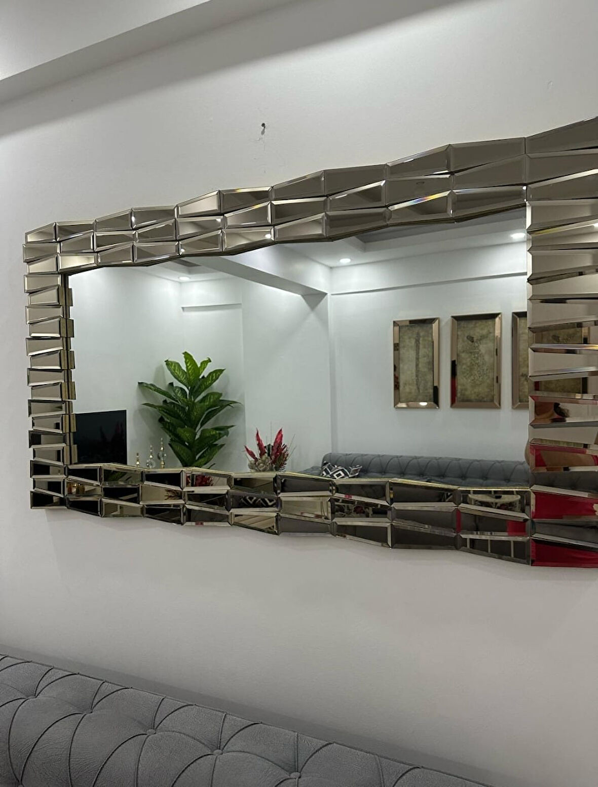 80*140CM BAKLAVA KONSOL AYNA (BRONZ)