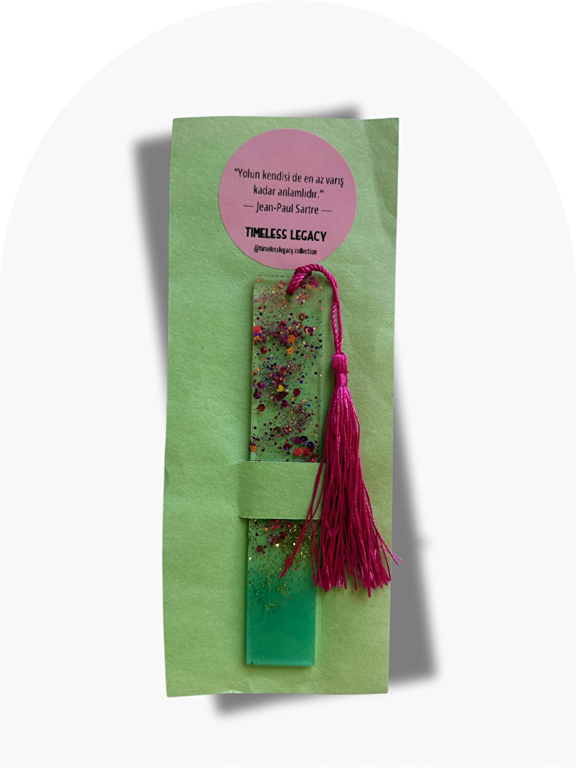 El Yapımı Simli Epoksi Kitap Ayracı