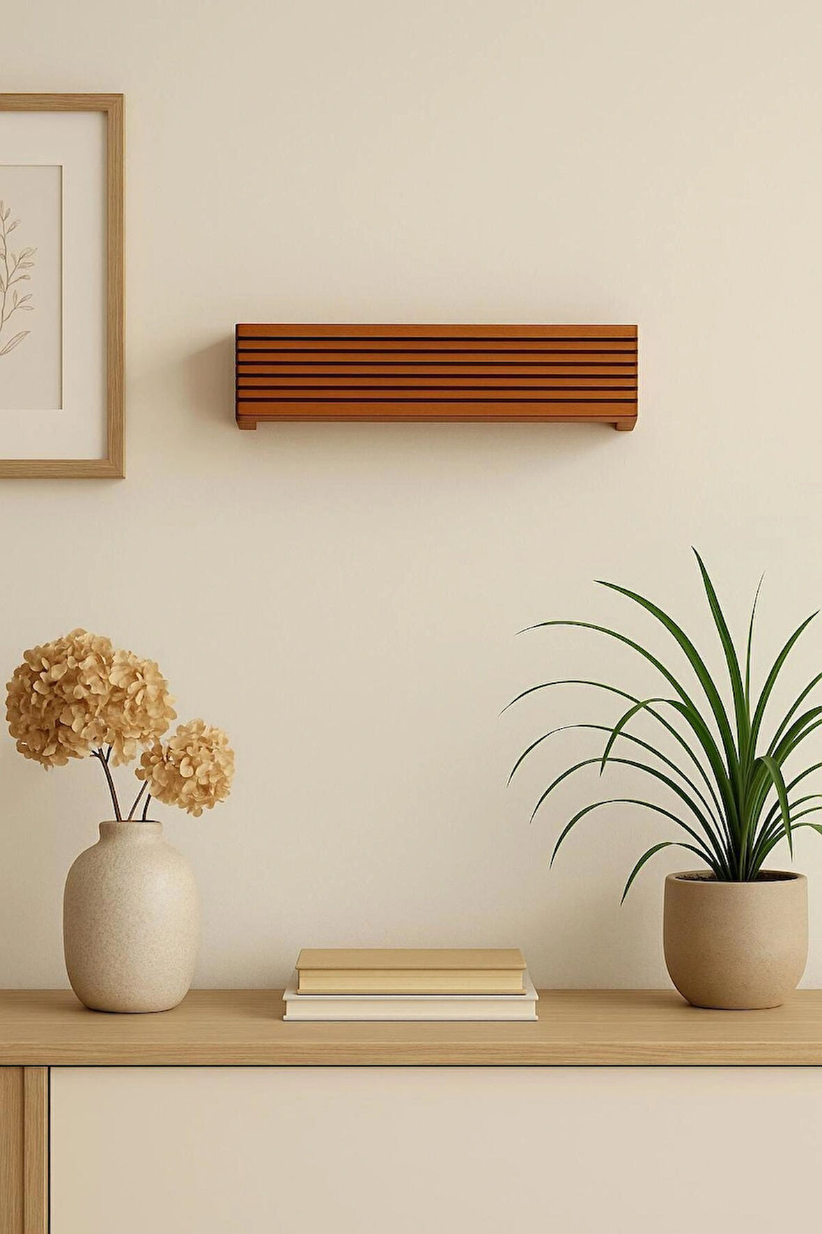 Yansıtma Tasarımlı Çift Yönlü Ahşap Salon Hol Cafe Otel Duvar Aplik Avize