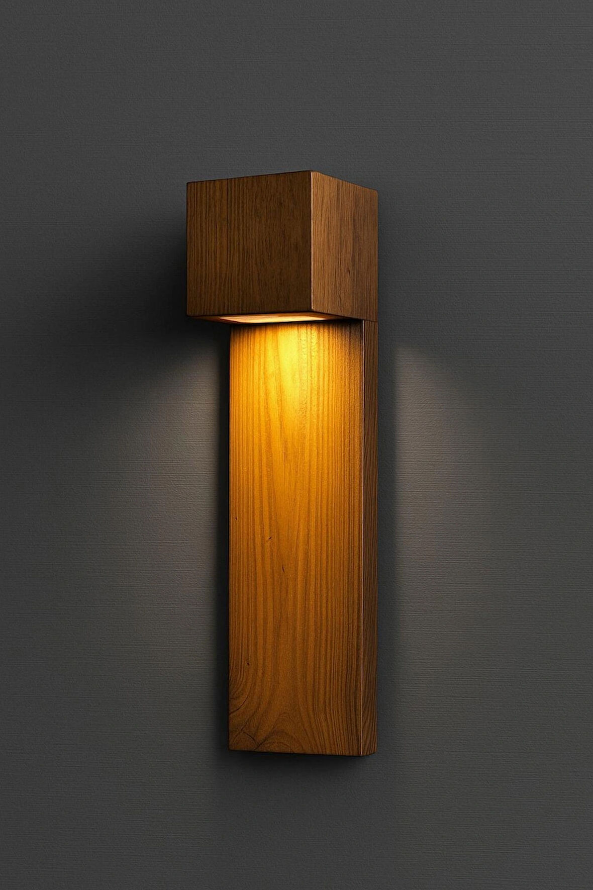 Yansıtma Tasarımlı Tek Yönlü Ahşap Salon Hol Cafe Otel Duvar Aplik Avize