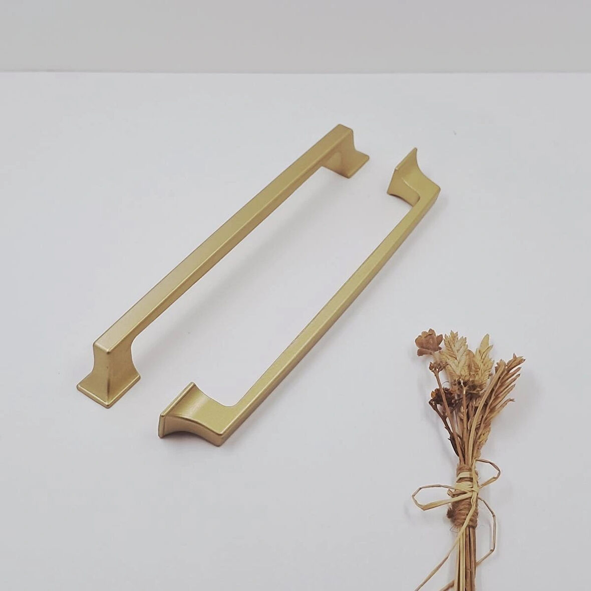 Ay-Az Kulp Kürdevan 160MM Modern Şık Metal Mat Altın Mutfak Banyo Dolap Çekmece Kulpu