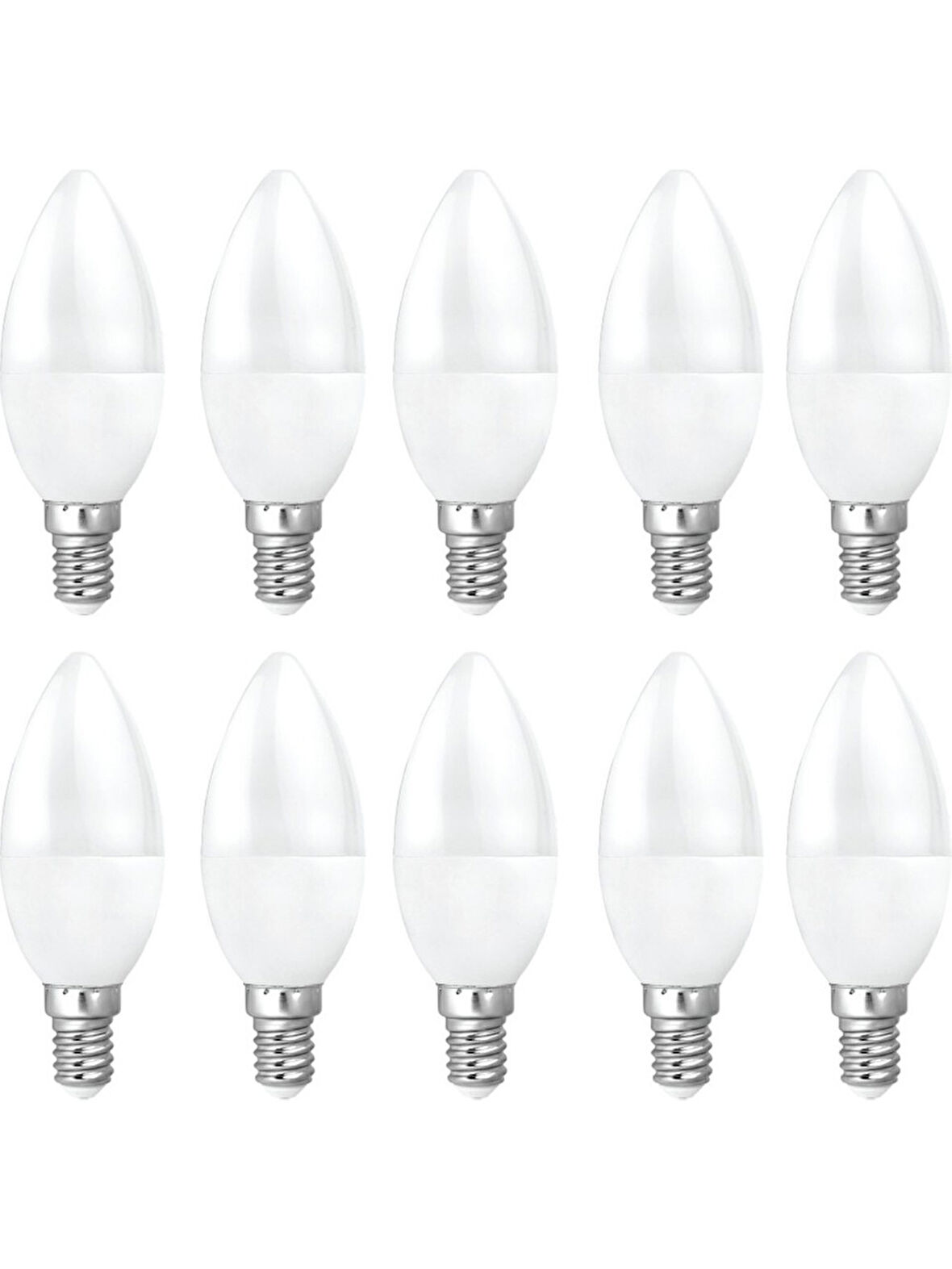 Noas 7W E14 Duy LED Mum Ampul Beyaz Renk 6500 Kelvin 630 Lümen 10 Adet