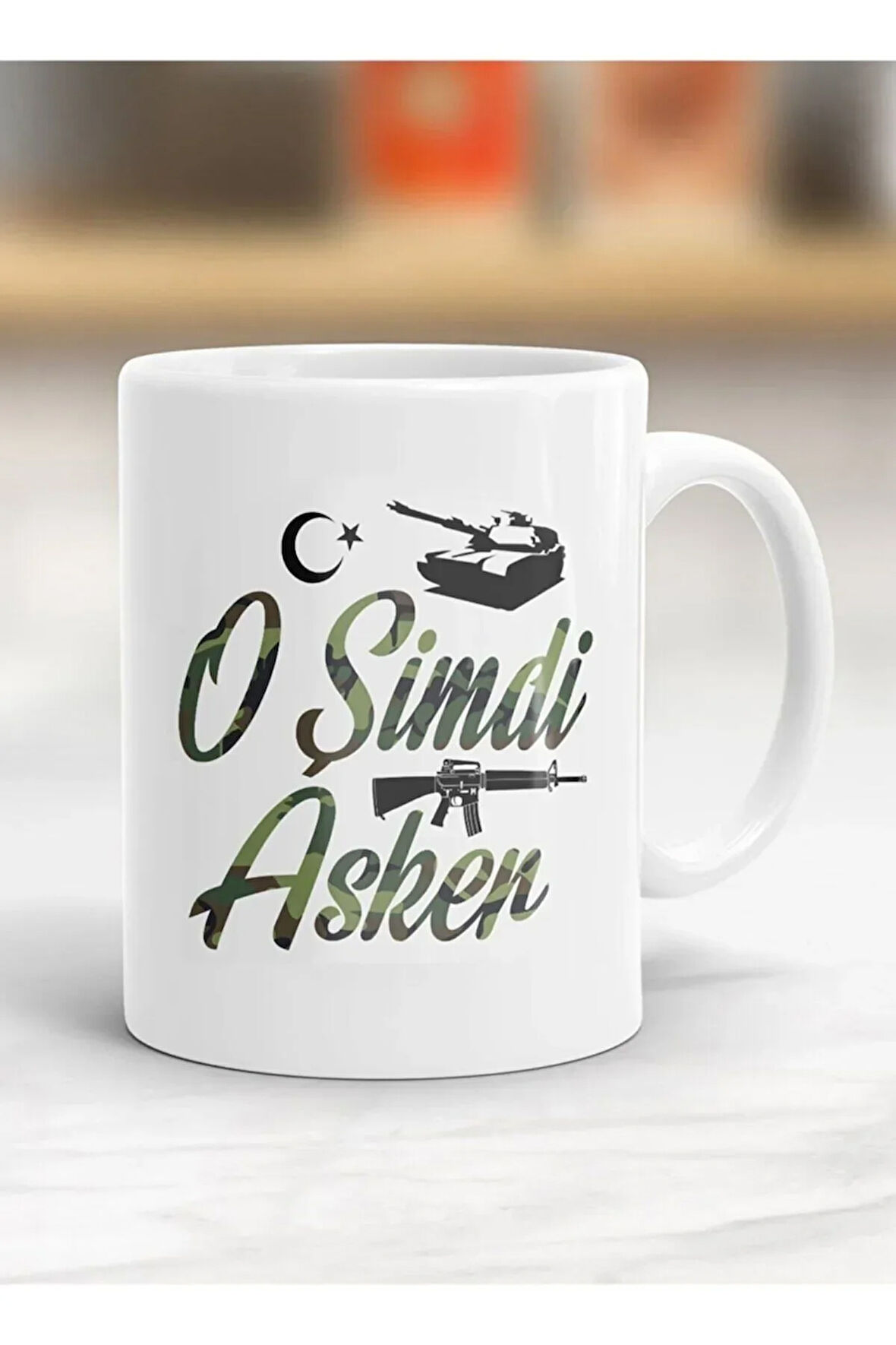 O Şimdi Asker Yazılı Kupa