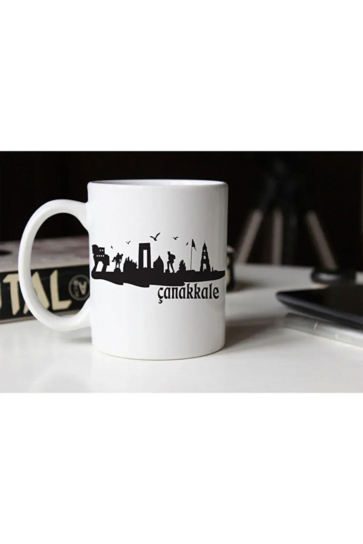 Çanakkale Silüeti Temalı Porselen Kupa Tfsh-08