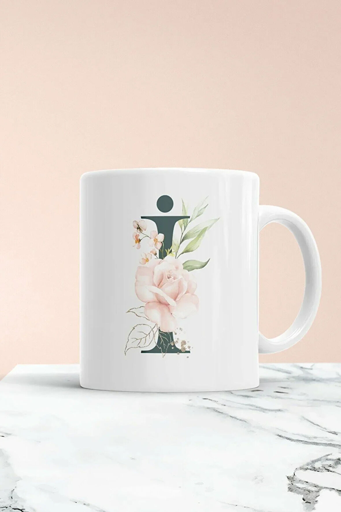 I Harf Baskılı Kupa Bardak