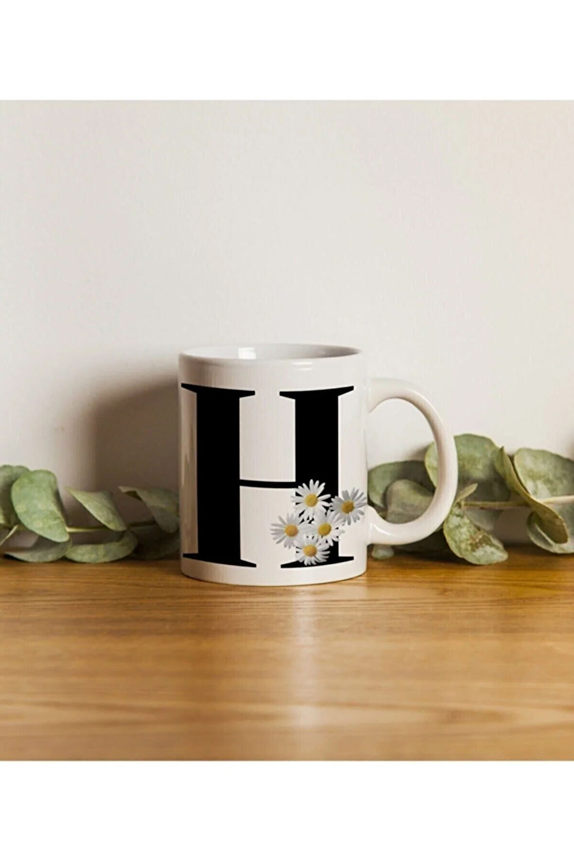 H Harfli Papatya Kupa Bardak