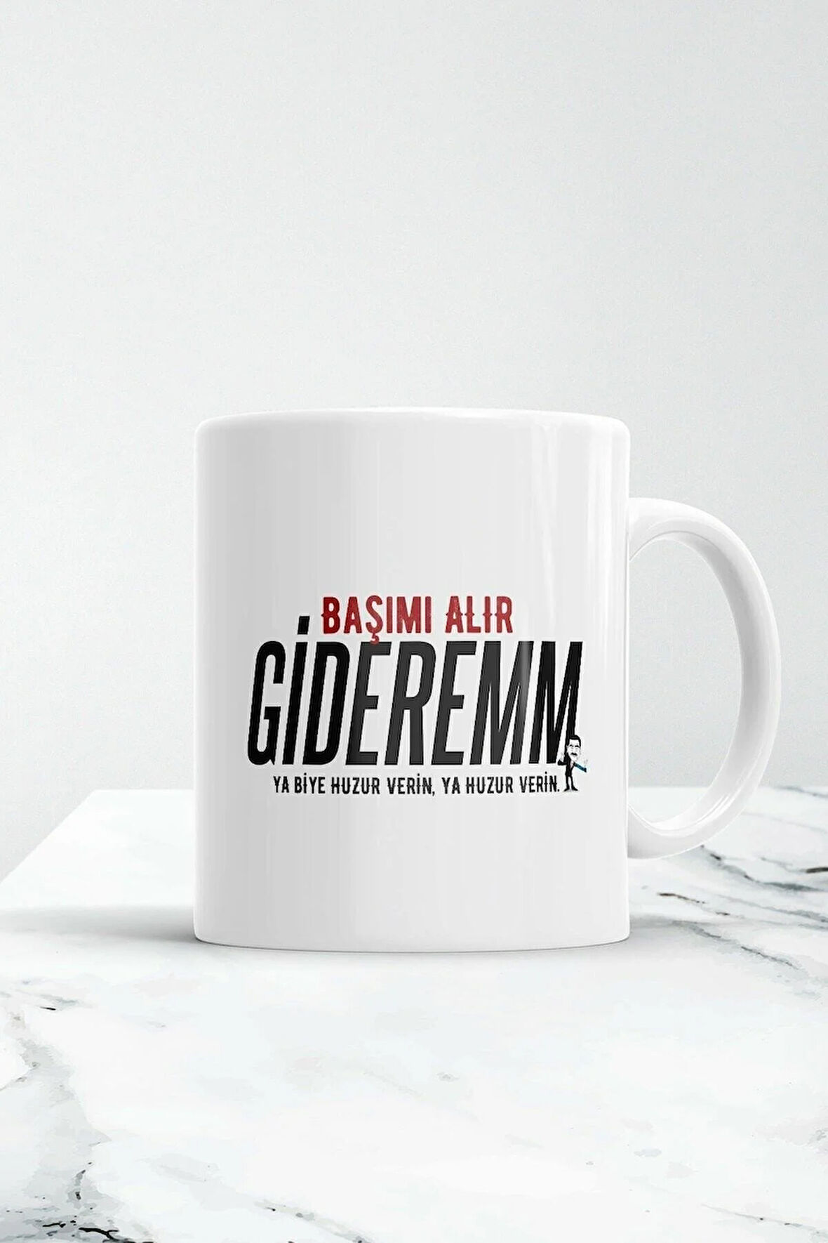 Beyaz Başımı Alır Giderem Bana Huzur Verin Kupa