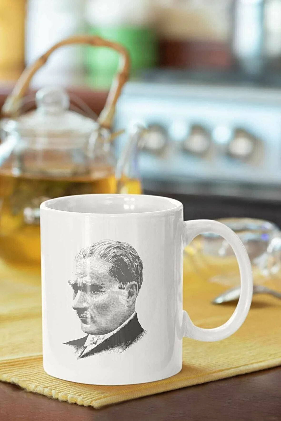 Atatürk Baskılı Porselen Kupa Bardak